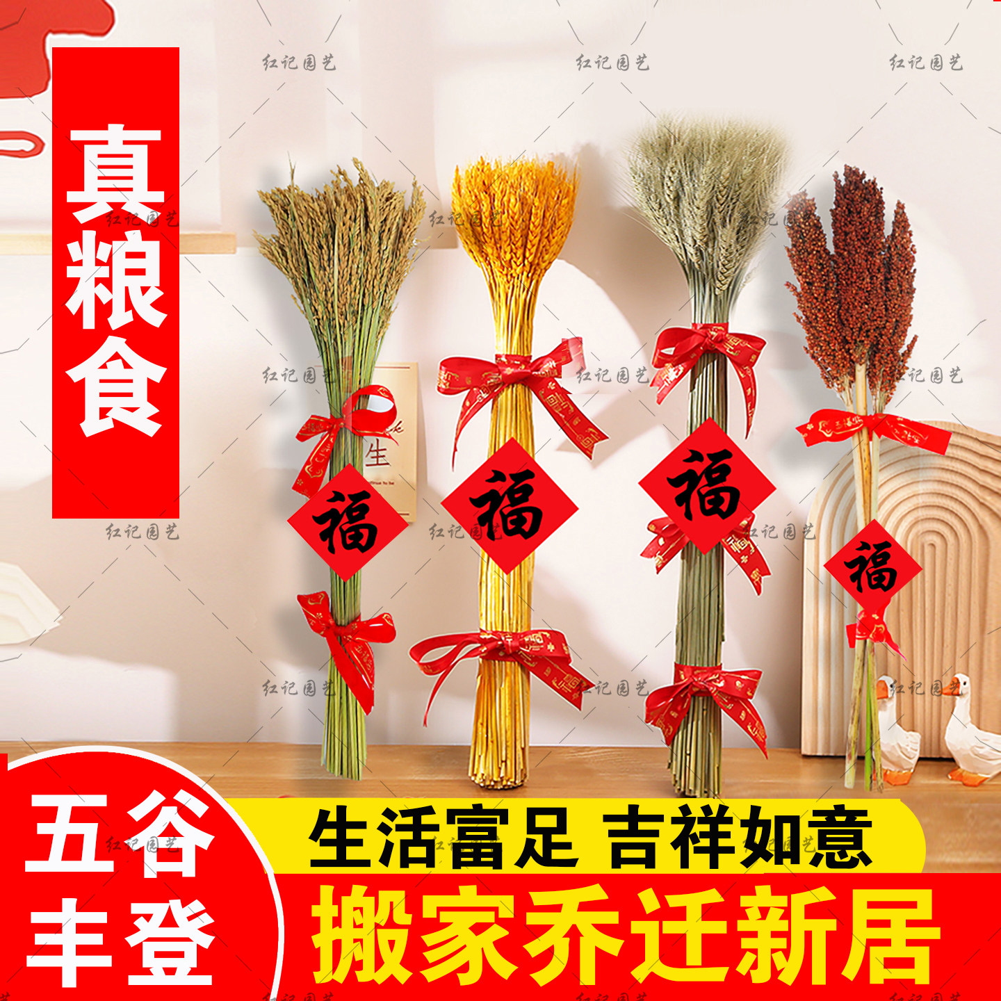 高粱穗乔迁之喜装饰搬新家入宅仪式布置用品稻穗麦穗摆件招财开业