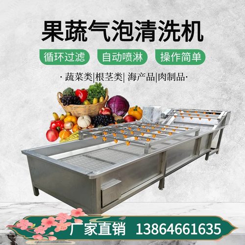 净菜清洗设备杨梅草莓 辣椒水果贝类酸菜酱菜清洗 果蔬气泡清洗机