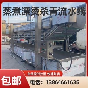 菜叶蒸煮漂烫杀青机茶叶杀青机预制菜预煮机净菜生产线漂烫预煮机