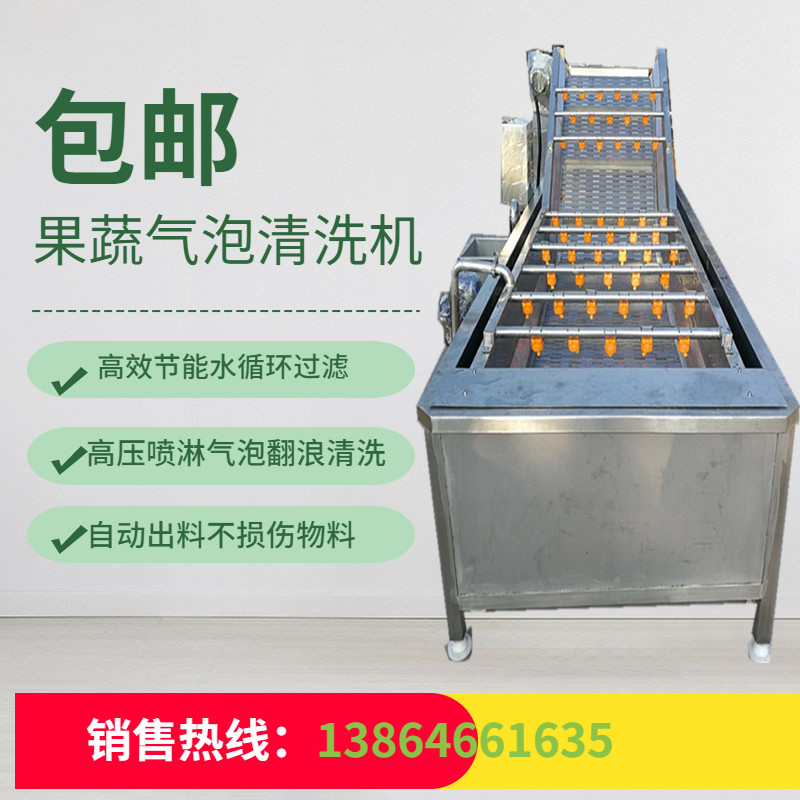 西蓝花去农残气泡清洗机 多功能竹笋清洗设备 鱼皮海参气泡清洗机