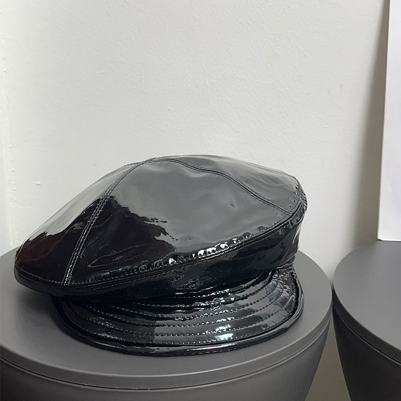 小众复古英伦亮漆皮贝雷帽女中古气质时装帽显脸小美式报童帽子潮,服饰配件/皮带/帽子/围巾,帽子,淘宝优惠券,粉丝福利购,淘宝优惠卷