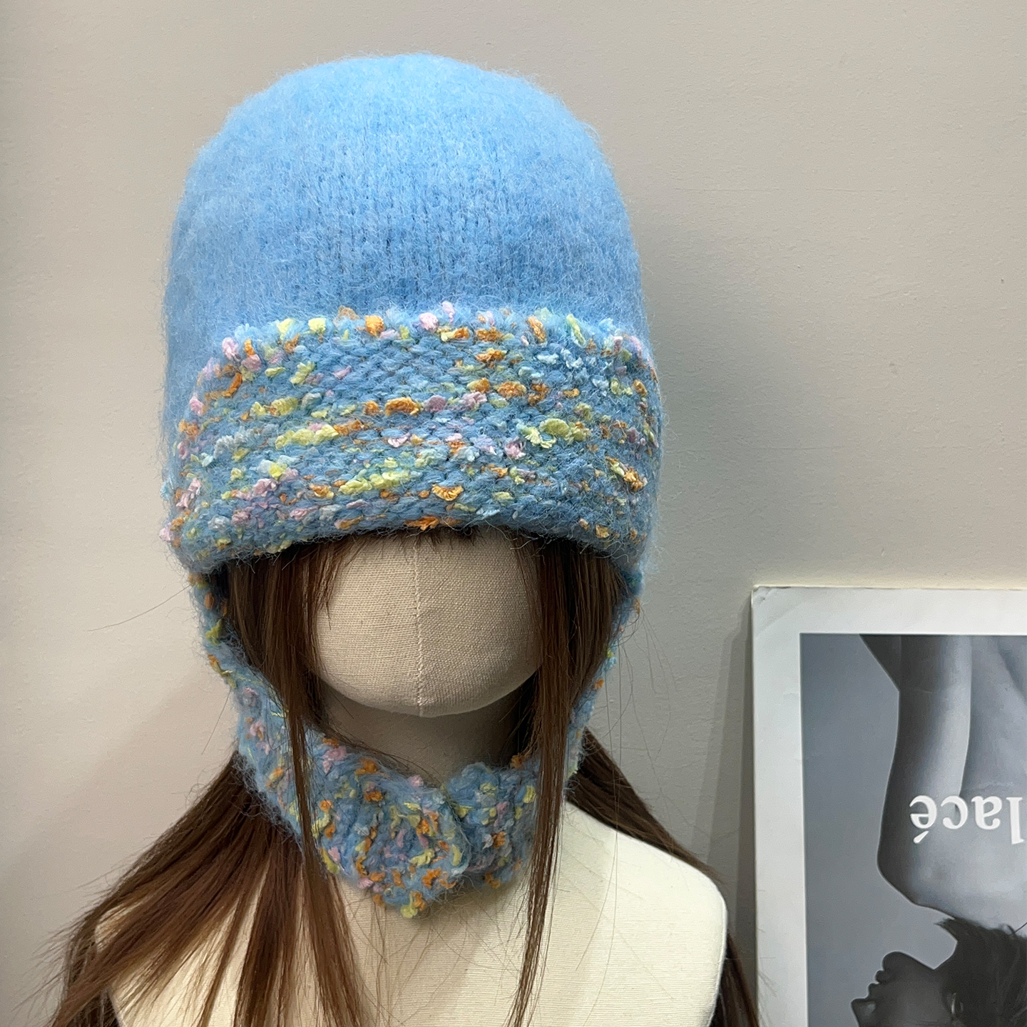 复古温柔禾木雪乡针织糖果毛线帽女秋冬保暖护耳帽显脸小飞行帽子