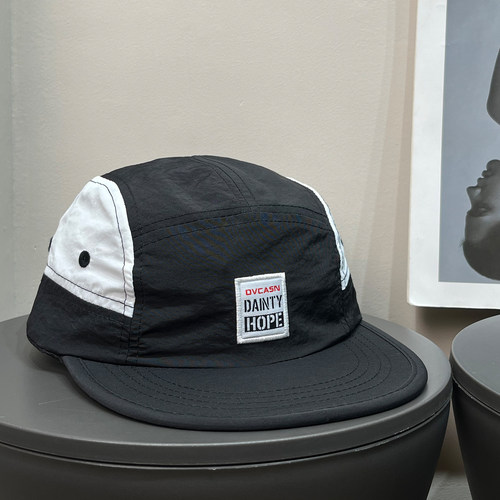 户外复古拼色速干平檐棒球帽女夏遮阳防晒透气登山防水鸭舌帽子男