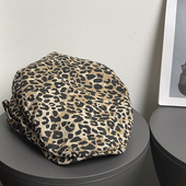 大头围美式 亚文化贝雷帽子 千禧辣妹y2k豹纹鸭嘴前进帽女复古个性