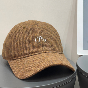 大头围复古英伦毛呢棒球帽女夏遮阳春秋新款 刺绣显脸小鸭舌帽子男