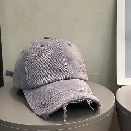 鸭舌帽子大头围百搭磨毛美式春夏