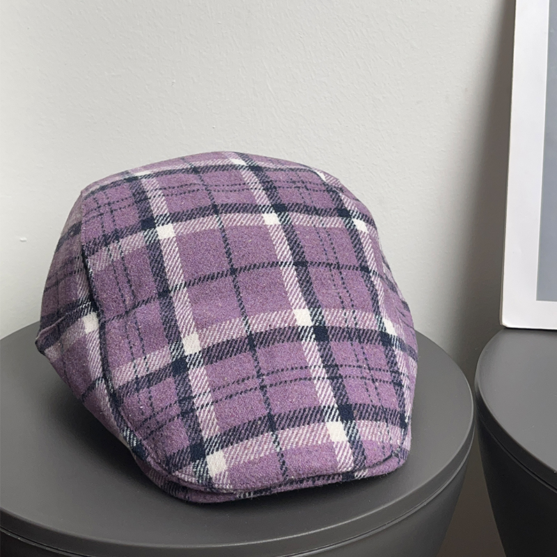 古早复古亚文化紫色前进帽贝雷帽