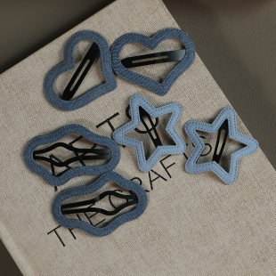 儿童牛仔五角星爱心发夹甜美女孩学生侧边刘海夹碎发BB夹头饰发饰