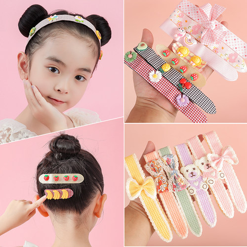 女童宝宝魔术贴碎发刘海贴发带