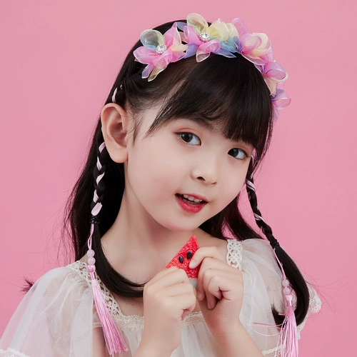 Детская повязка на голову, детский аксессуар для волос ручной работы, европейский стиль