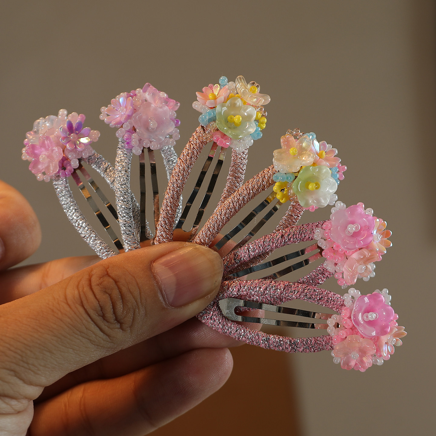 儿童发饰超仙花朵水晶发夹