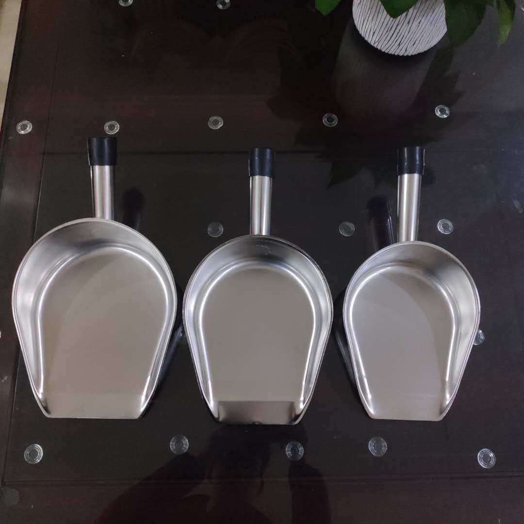 加厚不锈钢铲子一体小簸箕桌面垃圾铲饲料米粮食干果爆米花铲冰铲