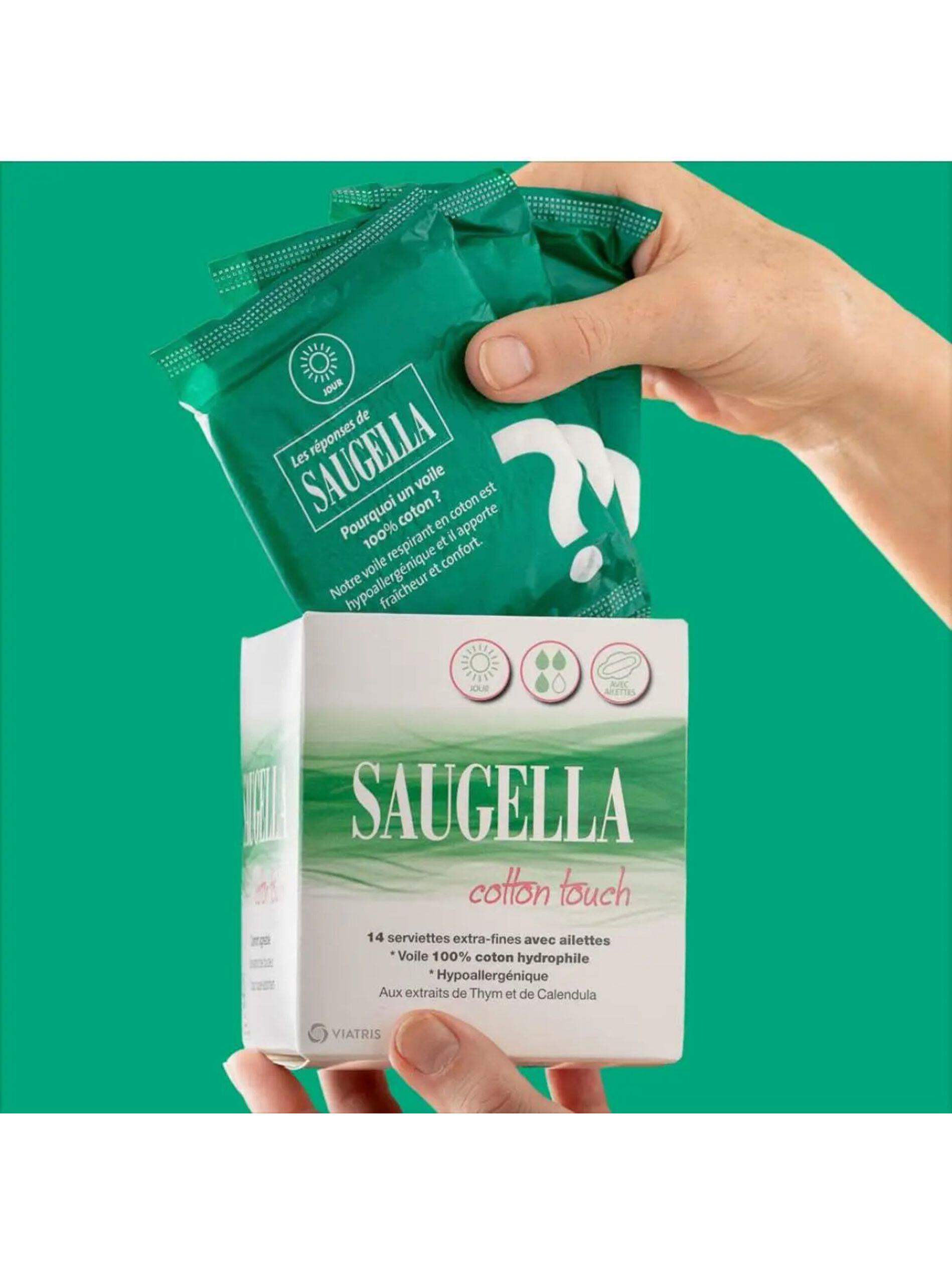 法国 | Saugella/赛吉儿 敏感肌卫生巾纯植物棉柔无荧光剂抗过敏