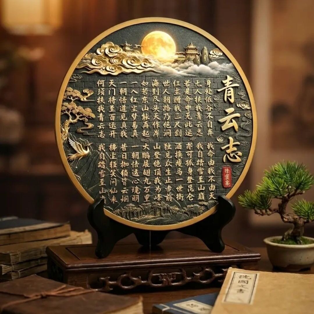 青云志书法字画摆件博古架摆设架装饰品新中式家居茶道工艺品其K2