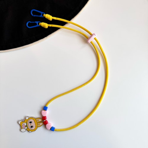 手工编织可爱帽子防风绳口罩防丢绳成人儿童渔夫帽太阳帽防掉挂绳