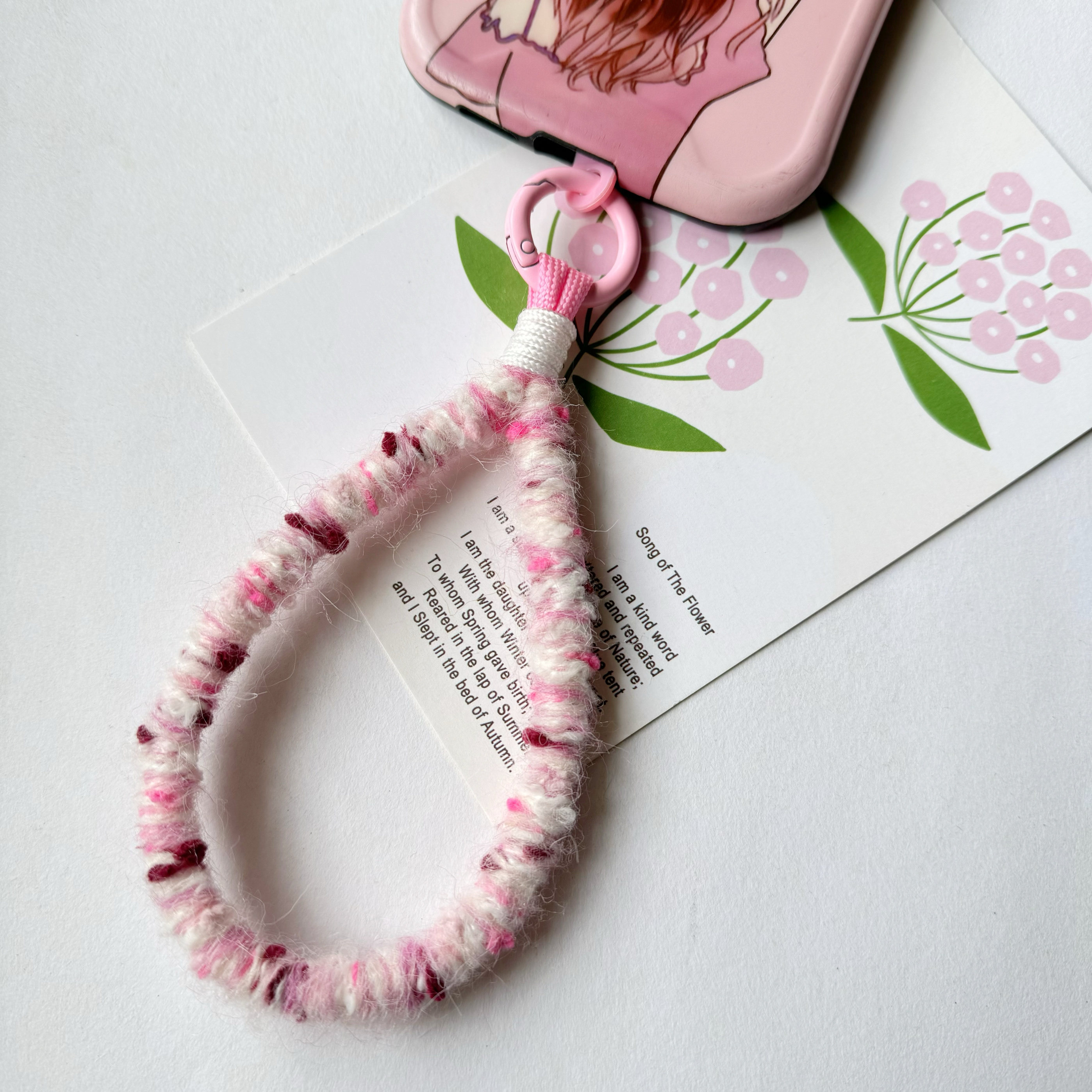 初遇绳艺原创可爱冬季多彩手机短款挂绳防丢手腕绳子相钥匙扣挂绳