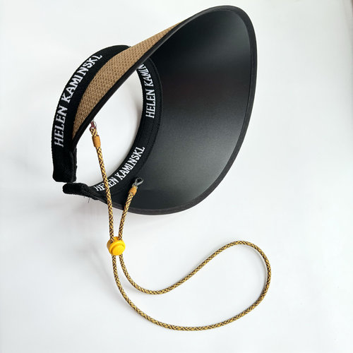 新款彩色编织帽子防掉绳