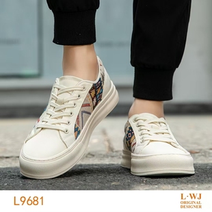 2025夏板鞋平底防滑系带百搭韩版潮流男鞋运动休闲潮厚度跑鞋加绒