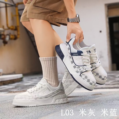 2025秋板鞋抖音网红百搭韩版潮流男鞋运动休闲潮厚度系带跑鞋网红