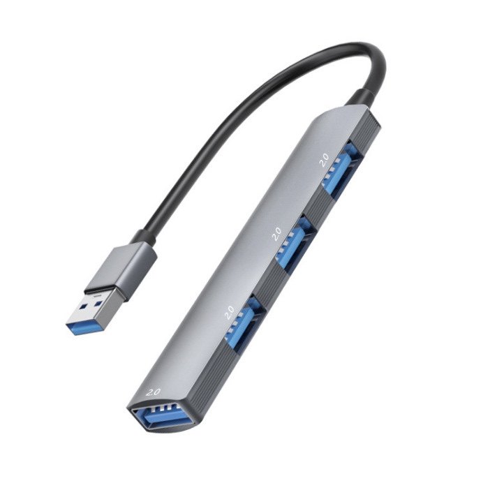 USB2.0 허브 4-IN-1 어댑터 컴퓨터 다기능 도킹 스테이션 알루미늄 합금 멀티 포트 확장 허브