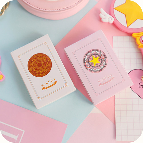MUMU良品 创意可爱百变小樱魔法阵扑克牌 少女心粉色纸牌动漫周边 - 封面