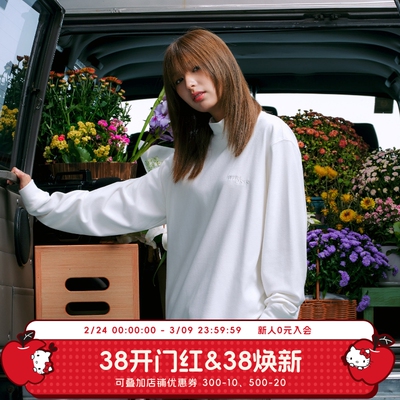 WHOOSIS（不知其名）绒感高领圆领打底上衣秋季打底简约百搭男女