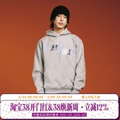 连帽卫衣秋百搭松弛感男 碎花牛仔贴布绣帽衫 WHOOSIS 不知其名