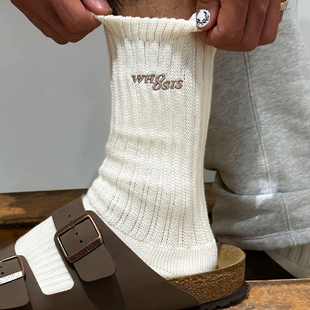 2双 结构刺绣休闲中筒袜子棉袜百搭29.9 WHOOSIS 不知其名