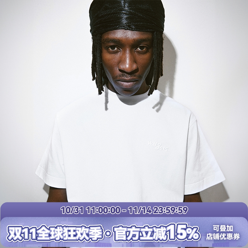 WHOOSIS（不知其名）刺绣打底衫短袖t恤cleanfit秋冬打底新品男女