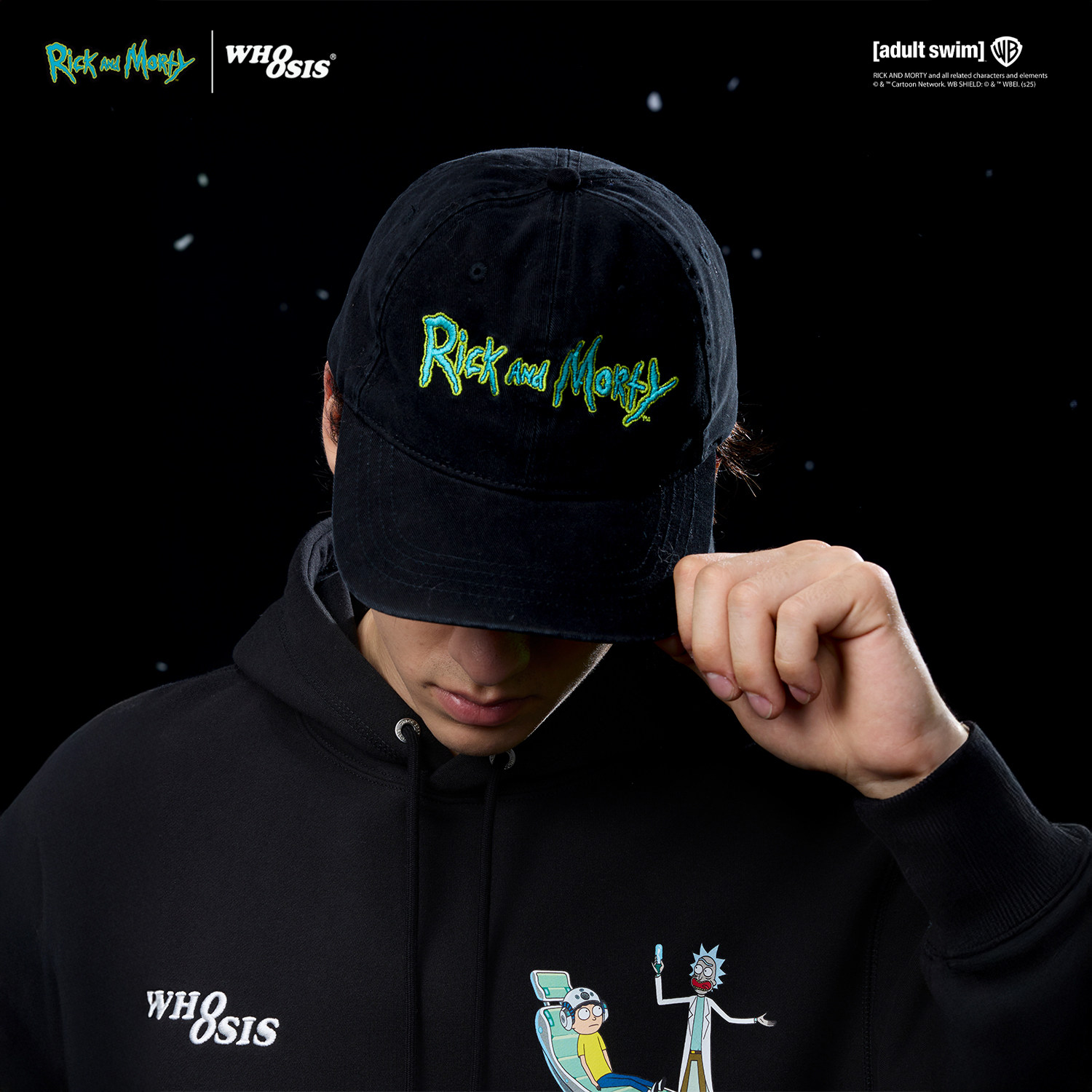 【Rick and Morty官方联名】WHOOSIS 基础logo刺绣软顶水洗弯檐帽