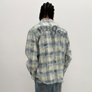 外套春秋男休闲潮宽松 绒毛贴布破坏衬衣衬衫 WHOOSIS 不知其名