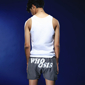 短裤 WHOOSIS 四角睡裤 印花格纹阿罗裤 潮流宽松男休闲 不知其名