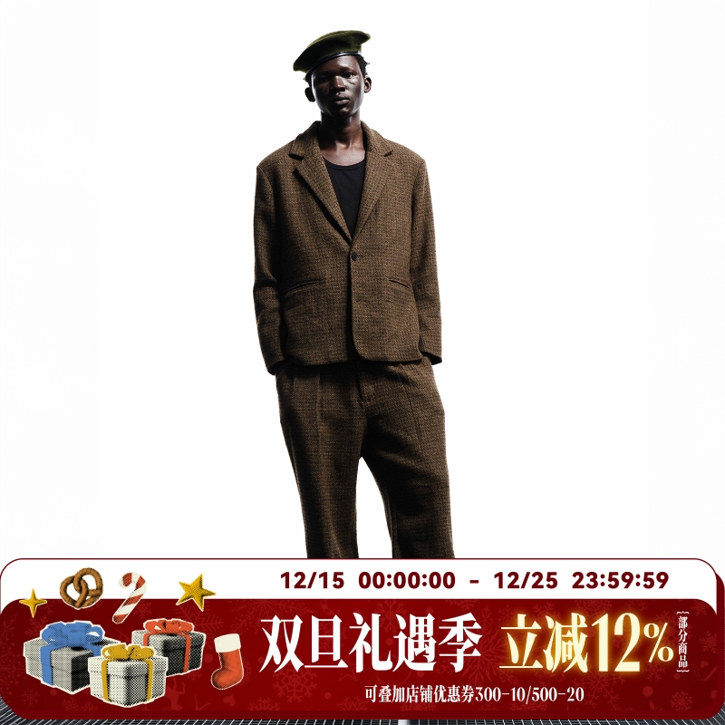 WHOOSIS（不知其名）永恒生命羊毛毛呢西裤长裤美式复古松弛感男