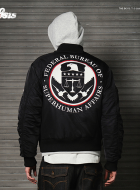【黑袍纠察队官方联名】WHOOSIS  超人事务调查局MA1薄棉夹克男女