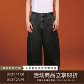 子宽松休闲美式 WHOOSIS 长裤 满钻水洗牛仔裤 街头男女 不知其名