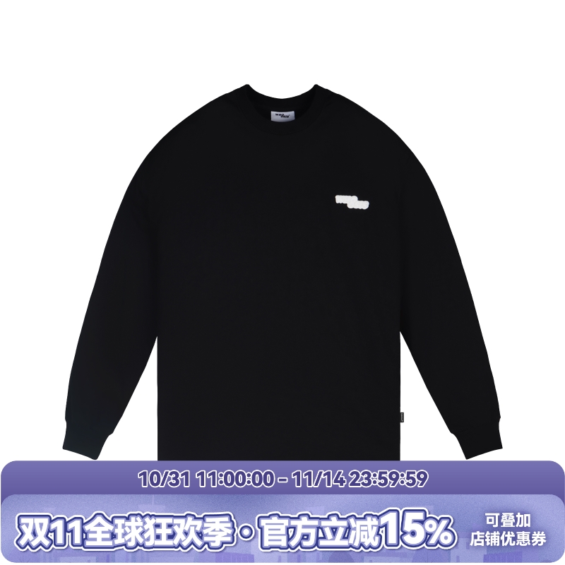 WHOOSIS8字logo基础长袖T恤