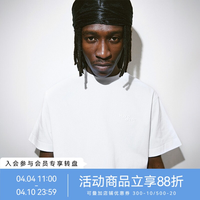 WHOOSIS（不知其名）刺绣打底衫短袖t恤cleanfit秋冬打底新品男女