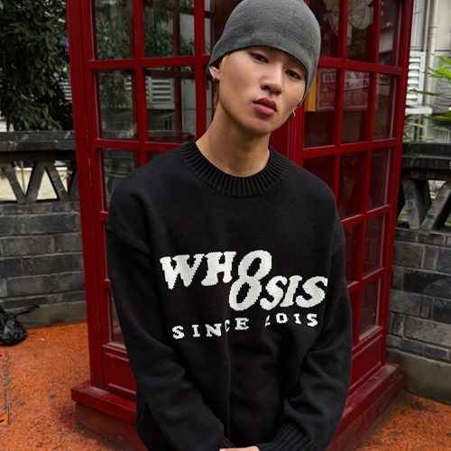 WHOOSIS8字logo毛衣男女