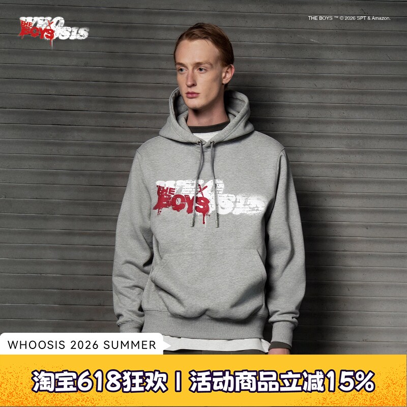 【黑袍纠察队官方联名】WHOOSIS 联合logo帽衫卫衣秋冬美式男女潮