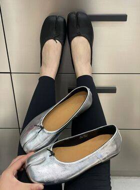 2026春款小牛皮分趾鞋2.5CM小圆头广州皮鞋码女鞋001-1 001-18