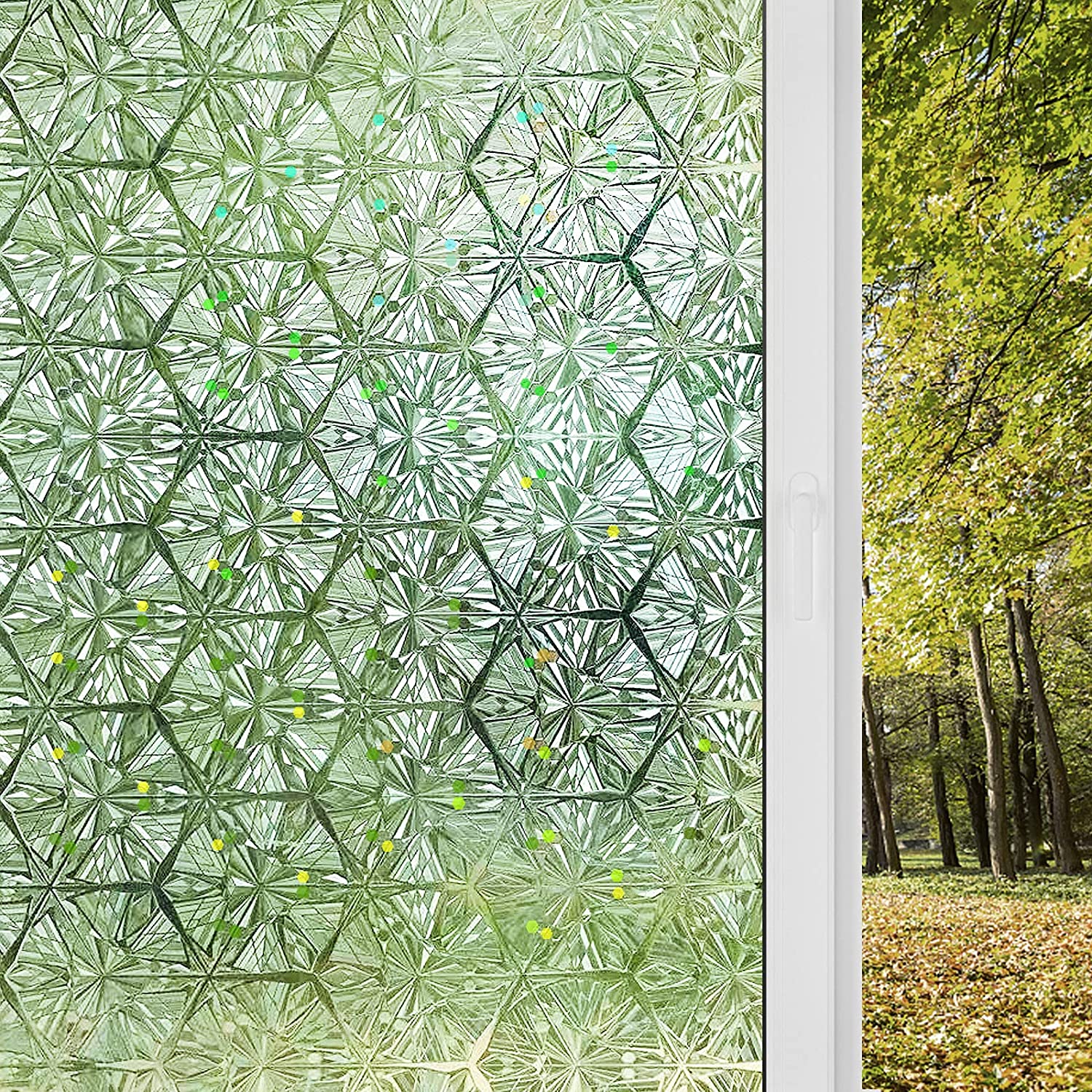 复古大钻石闪膜防晒无胶静电防霉抑菌玻璃膜艺术贴膜隔热炫彩膜