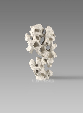 新中式风陶瓷样板间怪石禅意假山