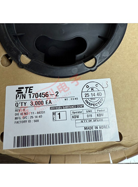 170456-2 TE/AMP泰科连接器 压接端子镀锡 线规10-12AWG 原装现货