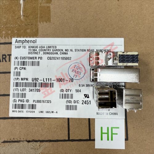 Amphenol SFF-8644 MiniSAS 36Pin 连接器 U92-L111-1001-70