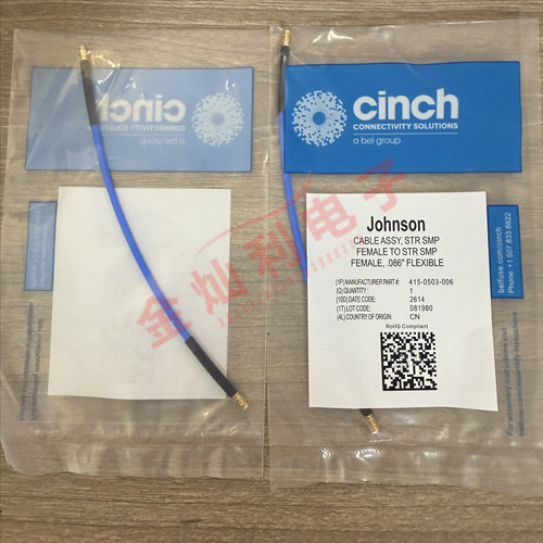 Cinch 415-0503-006 同轴线缆 射频 152.4 mm (6 in) 18 GHz 原装