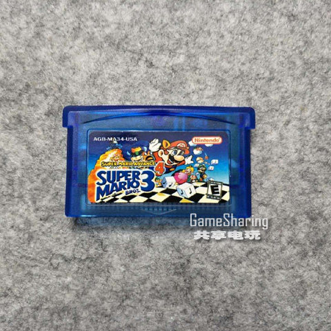 GBA SP GBM 游戏卡 NDS/NDSL兼容 超级玛丽3+4 马里奥 芯片记忆