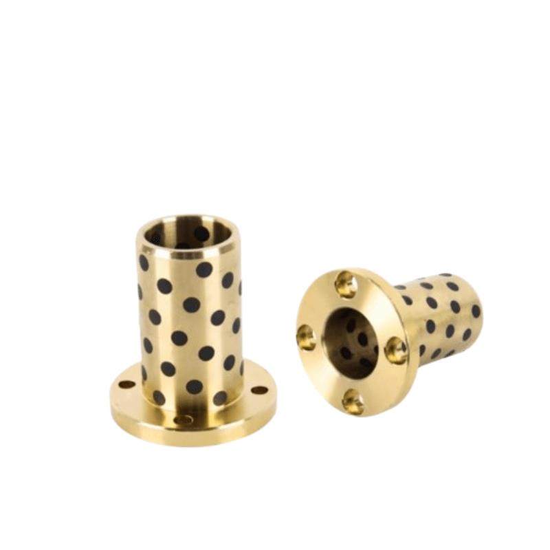 圆法兰石墨铜套耐磨自润滑轴承无油衬套高力黄铜MPTP6 8 10 12 13