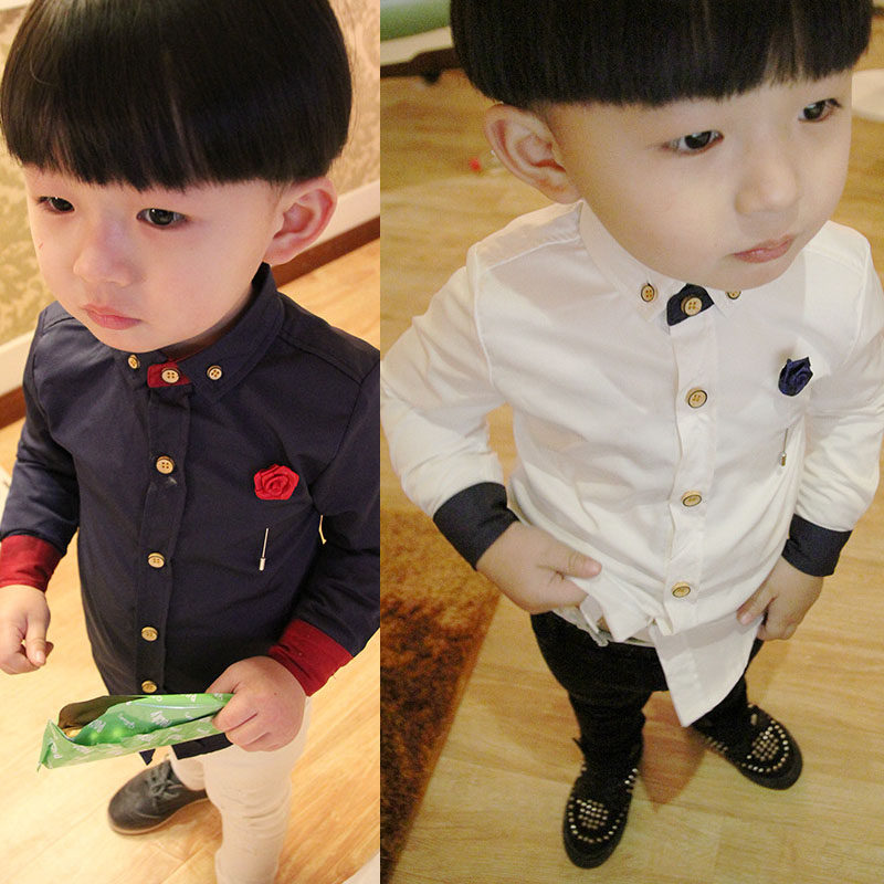 Chemise garcon à manche longue - Ref 2074620 Image 1