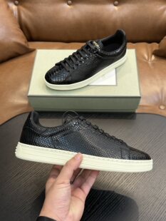 外贸潮牌鞋子TF男士小牛皮休闲系带鳄鱼纹压花平底皮鞋男