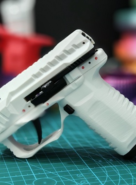 BLOCK26 飞盘发射器儿童玩具枪空挂可15连发礼物摆件模型3D打印